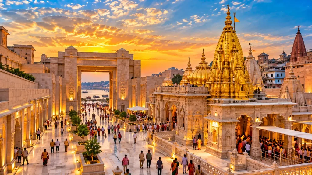 Kashi Vishwanath Corridor connecting the temple area with the Ganga riverfront